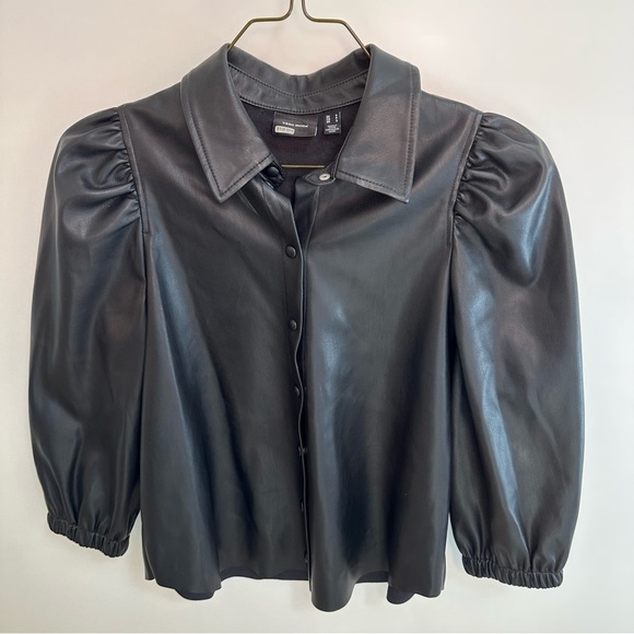 Vero Moda women’s leather button down - Picture 3 of 4